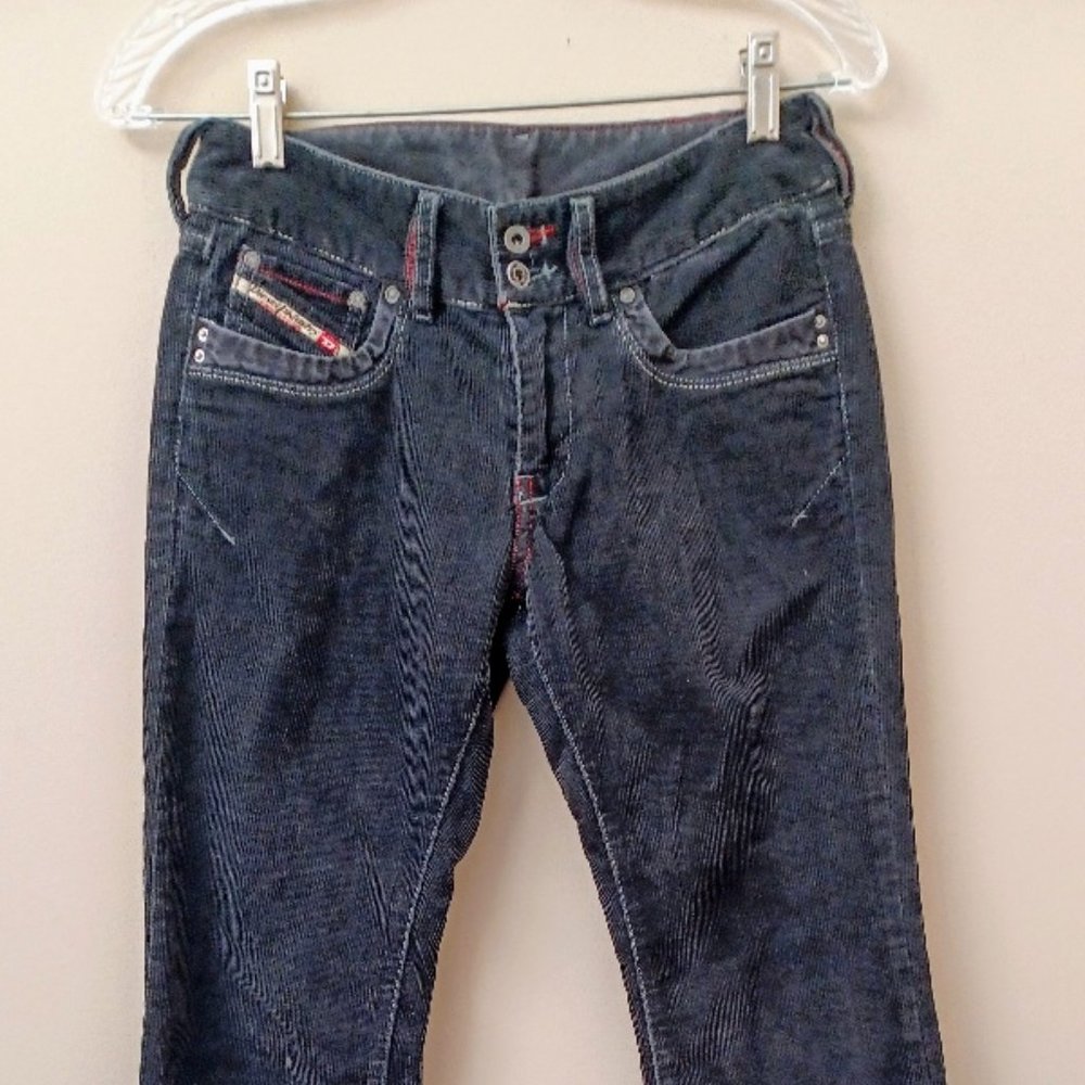 Diesel Black Corduroy Bootcut Leg Pant, NWT